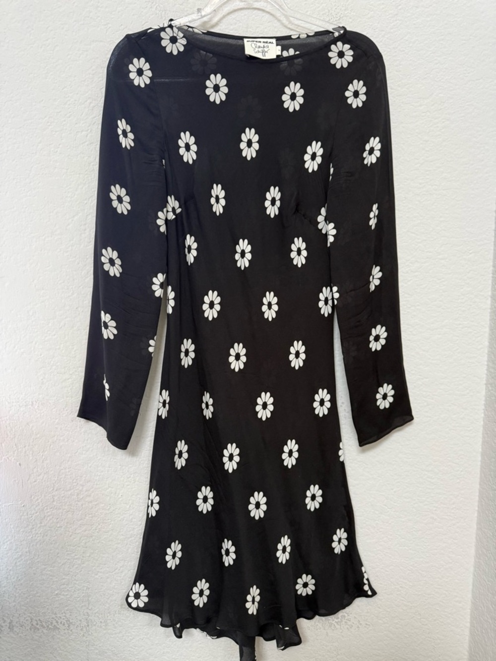 Realisation Par Cosima Dress Black Floral Daisy Size Large - Picture 2 of 5